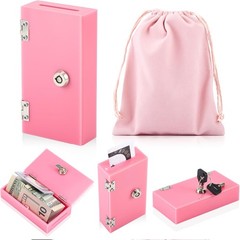 1 Pack Acrylic Money Bank Box for Gambler, Winners Portable Safe Casino Money Po
