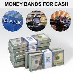 Currency Band Bundles, 1000 Packs Orange Dollar50