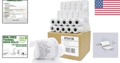 BPA-Free Thermal Paper Rolls 2-1/4″ x 50′ – 50 Rolls, Inkless Printing