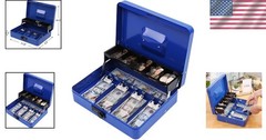 Compact 11.8″ Cash Box with Combination Lock and Coin Holder – Maximize Security