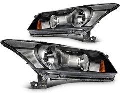 Headlights 08-12 Honda Accord 4Dr Black Amber Reflector 33100TA0A01 33150TA0A01