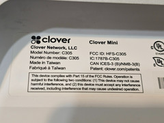 Clover Mini Terminal POS System HFS-C305 Touchscreen Credit Card Reader Locked