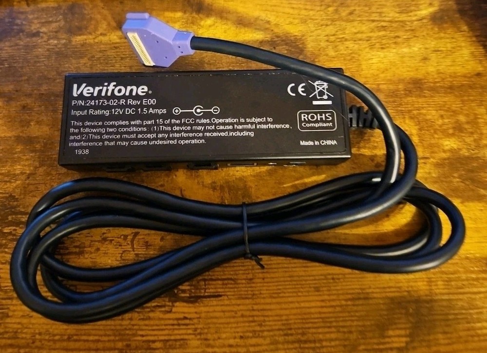 Genuine OEM Verifone Purple Multiport Ethernet Cable, Model# 24173-02-R