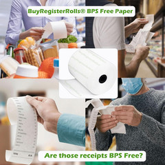 Phenol Free Thermal Paper 3 1/8″ X 230′ Ft (Also BPA & BPS Free – 50 Rolls) Clim