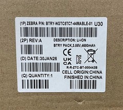 Lot of 3 Zebra BT-000442B 1PBTRY-NGTC5TC7-44MABLE-01 Li-Ion Batteries New