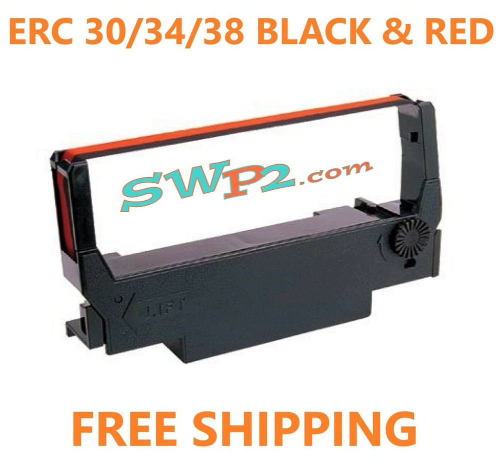 (18) EPSON ERC 30 / 34 / 38 BLACK/RED RIBBONS **NEW** FREE SHIPPING!!