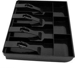 Cash Register Drawer Insert Tray 4 Bill 3 Coin Compartments Money Storage