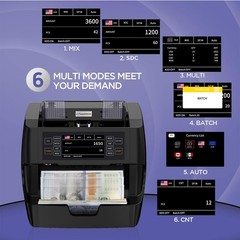 NUCOUN VC-3 Money Counter Machine Mixed Denomination, Value Counting, CIS/UV/…
