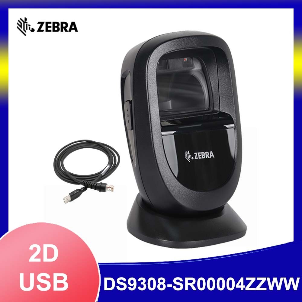 Zebra DS9308-SR00004ZZWW 1D 2D Desktop Barcode Scanner Reader with USB Cable Kit