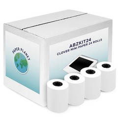 Thermal Paper Rolls for Clover Mini POS – 24 Pack, Compatible C200, C300, C301,