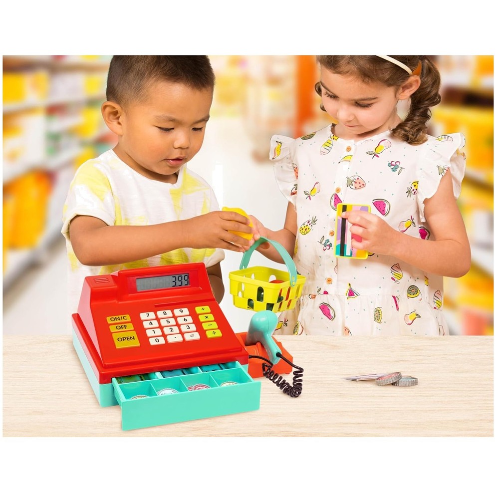 Kids Toy Cash Register – Red Scanner Set