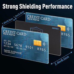 5 Pack RFID Blocking Card NFC Blocker Credit Card Passport Protector Wallet