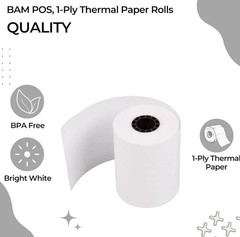 50 Roll 2-1/4″ x 50′ 85′ Thermal Paper Credit Card Cash Register POS Receipt