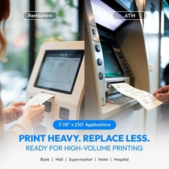 Thermal Paper 3 1/8″ x 230′, 48 GSM Safe, POS Register Tape (20 Rolls)