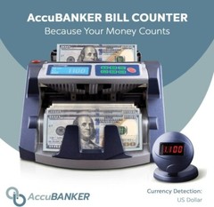 AccuBANKER AB1100PLUS Digital Bill Counter 200 Bills Speed 1300/Min CE UL Listed