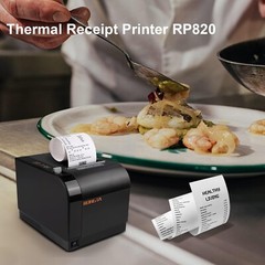Rongta POS Printer, 80mm USB Thermal Receipt Printer, Restaurant Kitchen Prin…