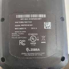 5x Zebra TC200J-10A111US Barcode Scanners Plus CRD-TC2X-SE5CO-02 Charging Base