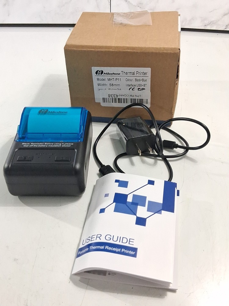 Milestone MHT-P11 58mm Portable Thermal Receipt Printer Support /USB C7R8