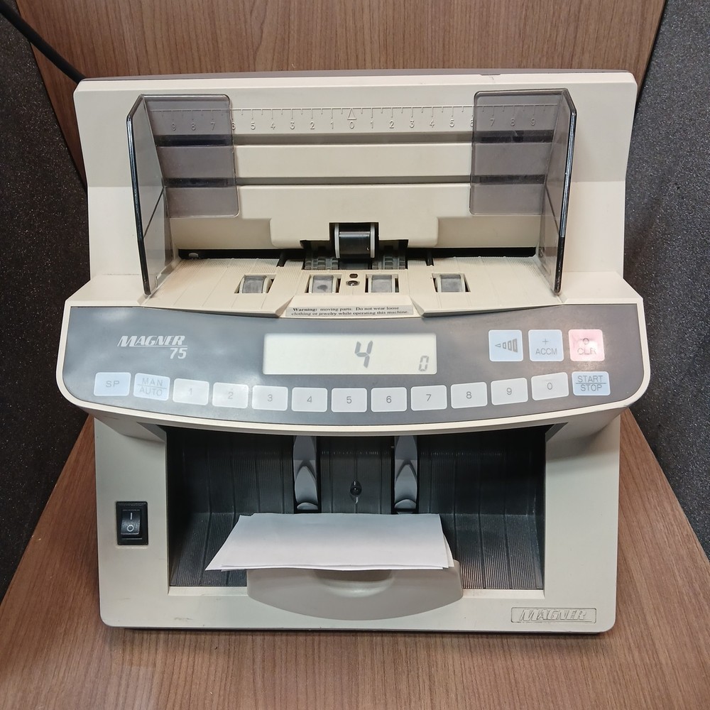 Magner 75 Currency Counter with Power Cable Tested Working