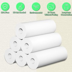 6 Rolls Thermal Print Paper Refill Fits Kids Instant Camera 57x30mm Inkless