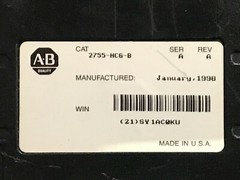 ALLEN BRADLEY 4.5-14.5V 145MA LASER SCANNER, #2755-HCG-4 w/Base #2755-HGC-B