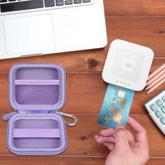 Durable Purple Card Reader Case with Carabiner for Square EMV Payment Solutions