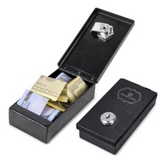 Portable Gambling Money Box with Key – Mini Lock Safe for Cash Storage
