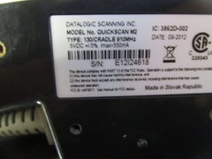 DATALOGIC S2-130/GUN W/BASE SCANNER UNKNOWN BATTERY-CUT CORD- USED FREE SHIPPING