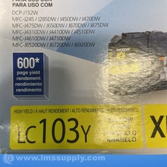 Brother LC103Y Ink Cartridge High-yield Ink, Yellow FNFP