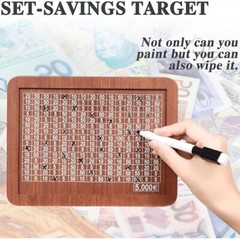 Cash Vault Wooden Savings Box Cash Holder Saver Money Saving Box With Countdown