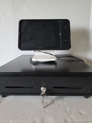 Toast Flex POS Terminal Station Bundle with Keyed Cash Drawer Black