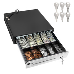 16″ Stainless Steel Front Heavy Duty POS “USB” Interface Cash Drawer (Black)