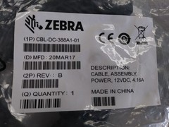 Zebra CBL-DC-388A1-01 DC Power Cable Assembly 12VDC 4.16A
