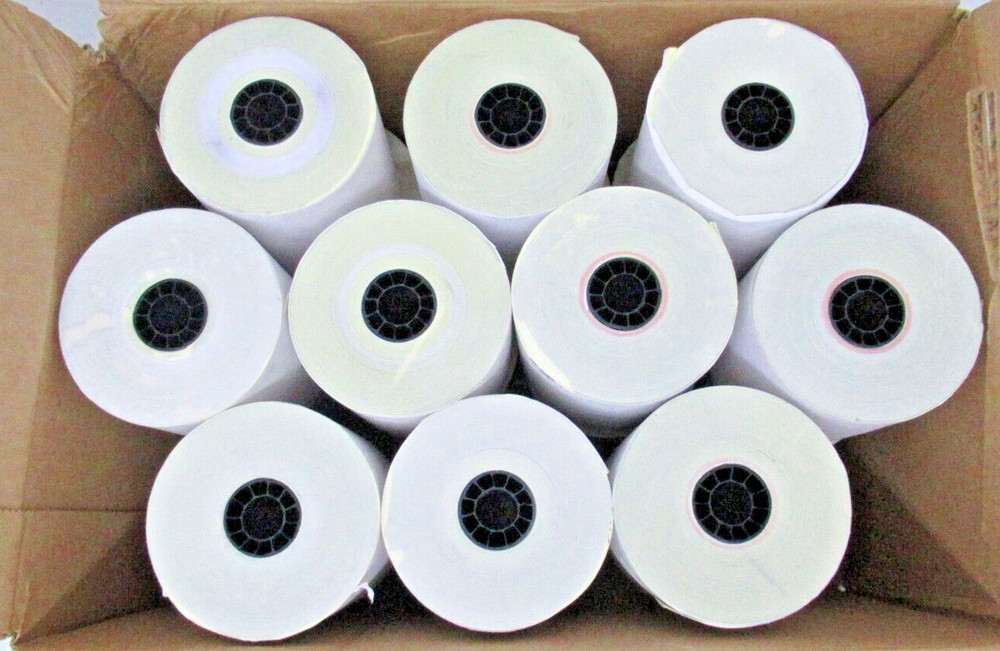 (20) 3″ x 95′ 2-PLY CARBONLESS POS RECEIPT PAPER ROLLS