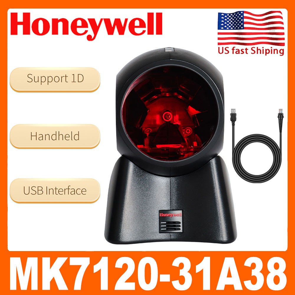 Honeywell Orbit 7120 Omnidirectional USB 1D Barcode Scanner Kit MK7120-31A38 US