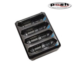 4-Slot Battery Charger SAC-TC7X-4BTYC1 with 4 batteries and Power Supply