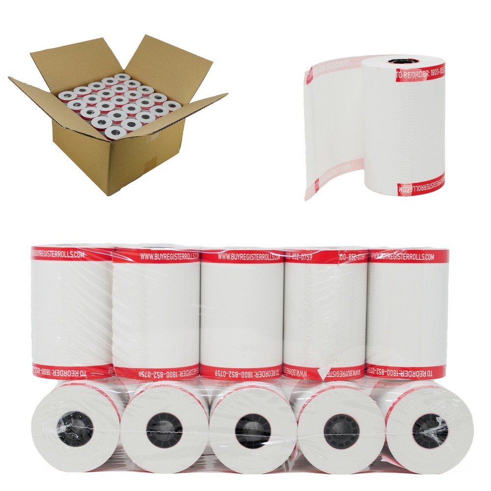 3 1/8″ x 119′ THERMAL PAPER 50 ROLLS 50 GSM Epson star Micronics TSP series