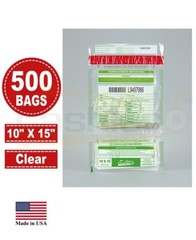 Tamper Evident Bank Deposit Bags 10″ x 15″ Clear, Serialized w/Barcode, 500 Bags