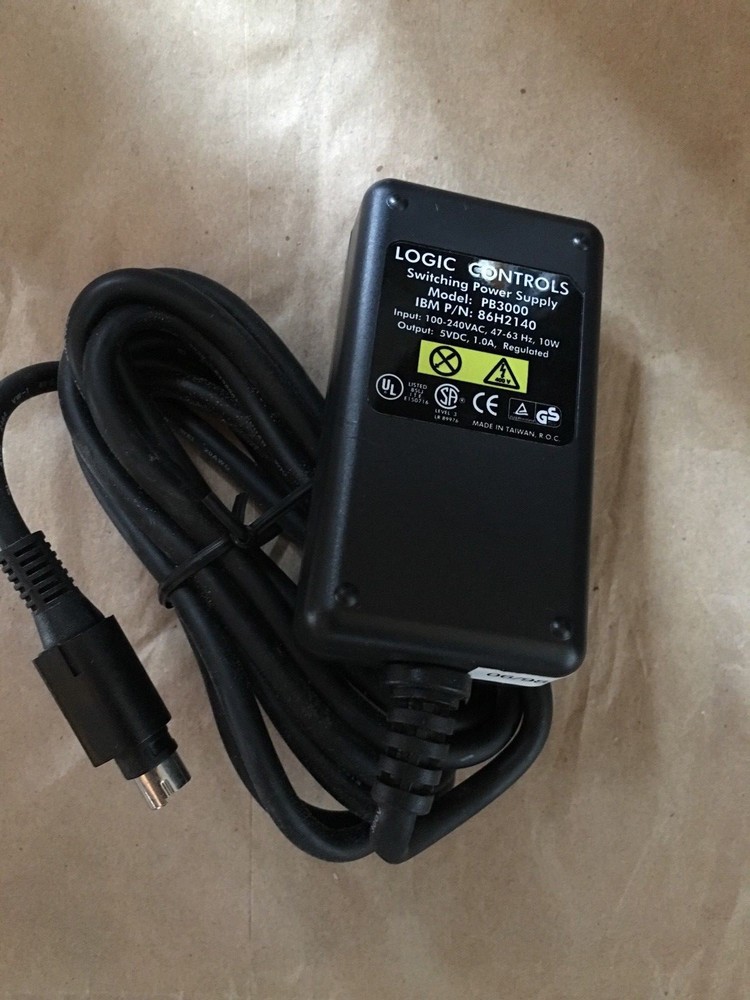 Logic Controls PB3000 Power supply. (A/C Adapter only) Brand new in IBM Box.