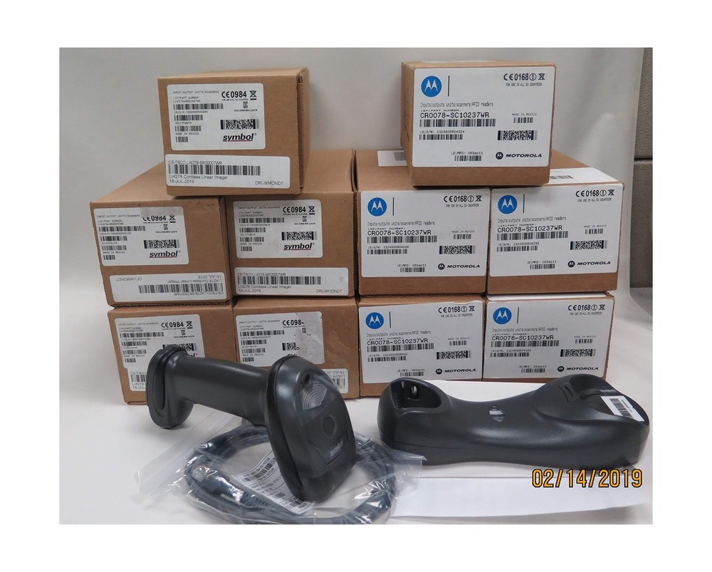 LI4278 Wireless 1D Barcode Scanner with Cradle and USB Cable