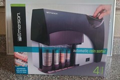 Emerson 4-Barrel Automatic Coin Sorter – Black