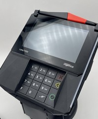 LOT OF 2 INGENICO LANE 7000 PRG30312951R CREDIT CARD TERMINAL w/ 12V USB & STAND