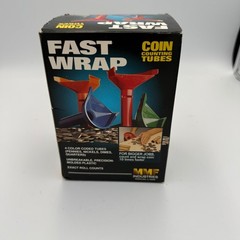 MMF Industries Fast Wrap Coin Counting Tubes 4 Color Coded Set 224000400 USA