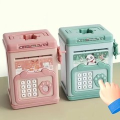 Money Bank Toy Electronic Cartoon Atm Cash Saving Box 1pc for Kids Large Savings