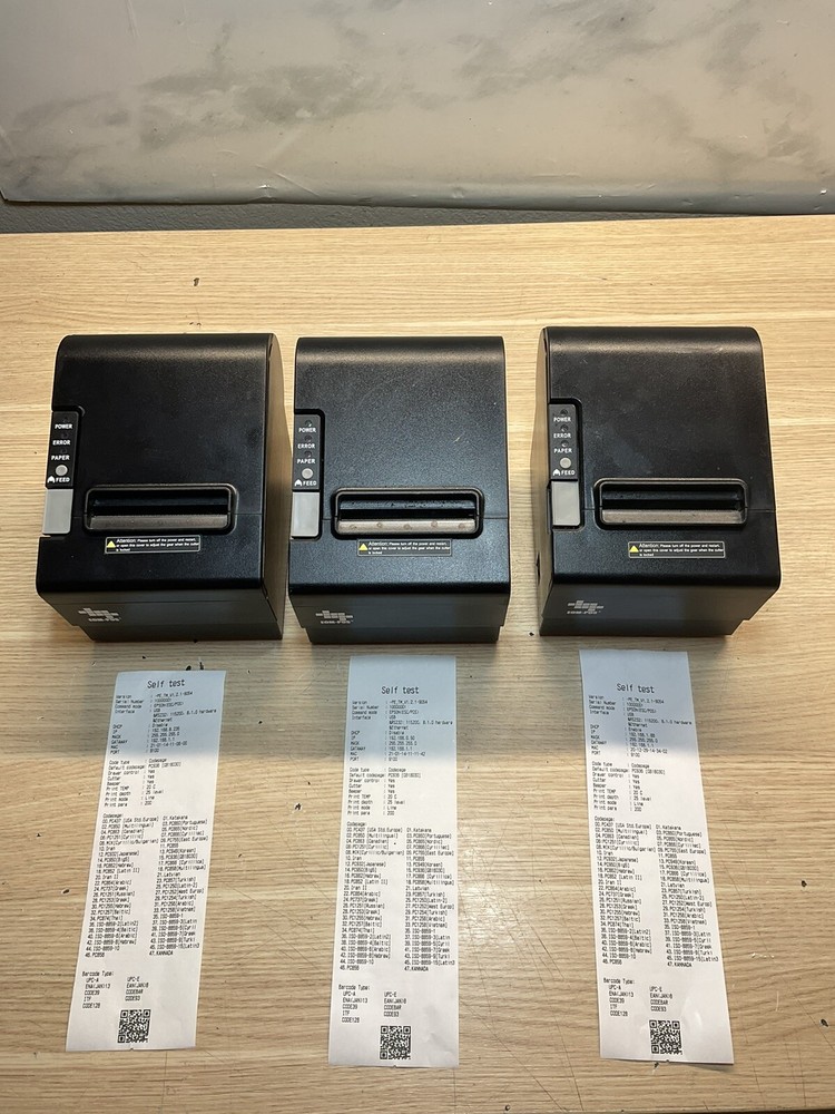 EOM-200 – POS Thermal Receipt Printer – 80mm -Lot of 3- JUA1320