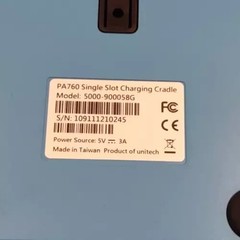 Unitech PA760 Single Slot Cradle 5000-900058G For Wasp DR5 / PA760-WALFRMWG