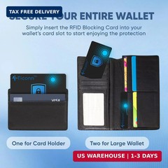 TICONN RFID Blocking Cards – 4 Pack, Premium Contactless NFC Debit Credit Card P