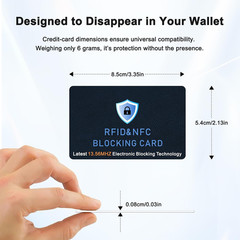 5 Pack RFID Blocking Cards, NFC Contactless Bank Debit Credit Card Protector