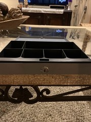 Cash Metal Gray Drawer w/ Removable Tray “NO Keys Included”