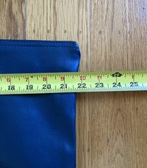 Large Currency Bank Deposit Bag Vinyl Zipper Bag 21.5 in x 14 in Navy Blue